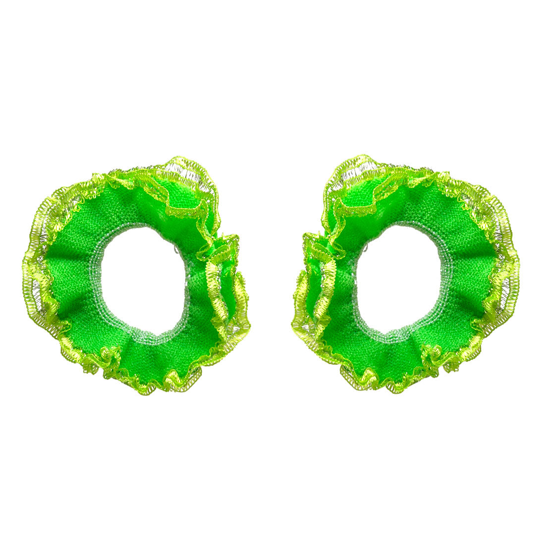 Anokhi Ada Hair Ties/ Ponytail Holders for Girls and Women (Set of 2 Ponytail Holders, Green)-Z J-10