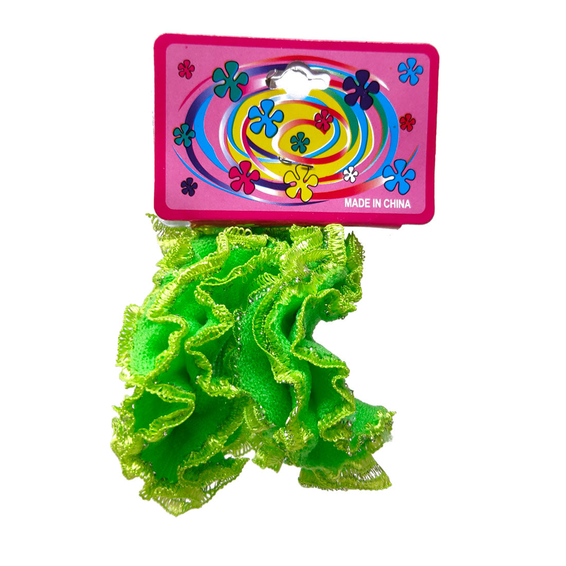 Anokhi Ada Hair Ties/ Ponytail Holders for Girls and Women (Set of 2 Ponytail Holders, Green)-Z J-10