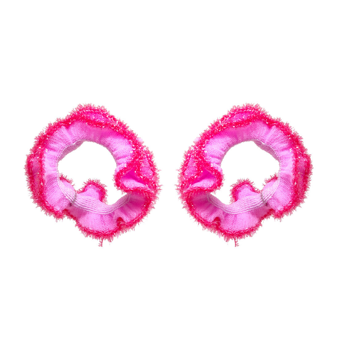 Anokhi Ada Hair Ties/ Ponytail Holders for Girls and Women (Set of 2 Ponytail Holders, Baby Pink)-Z J-15