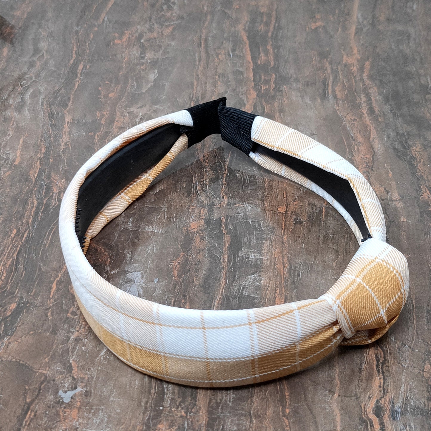 Anokhi Ada Check Design Fabric Knot Headband for Girls and Women (ZN -05)