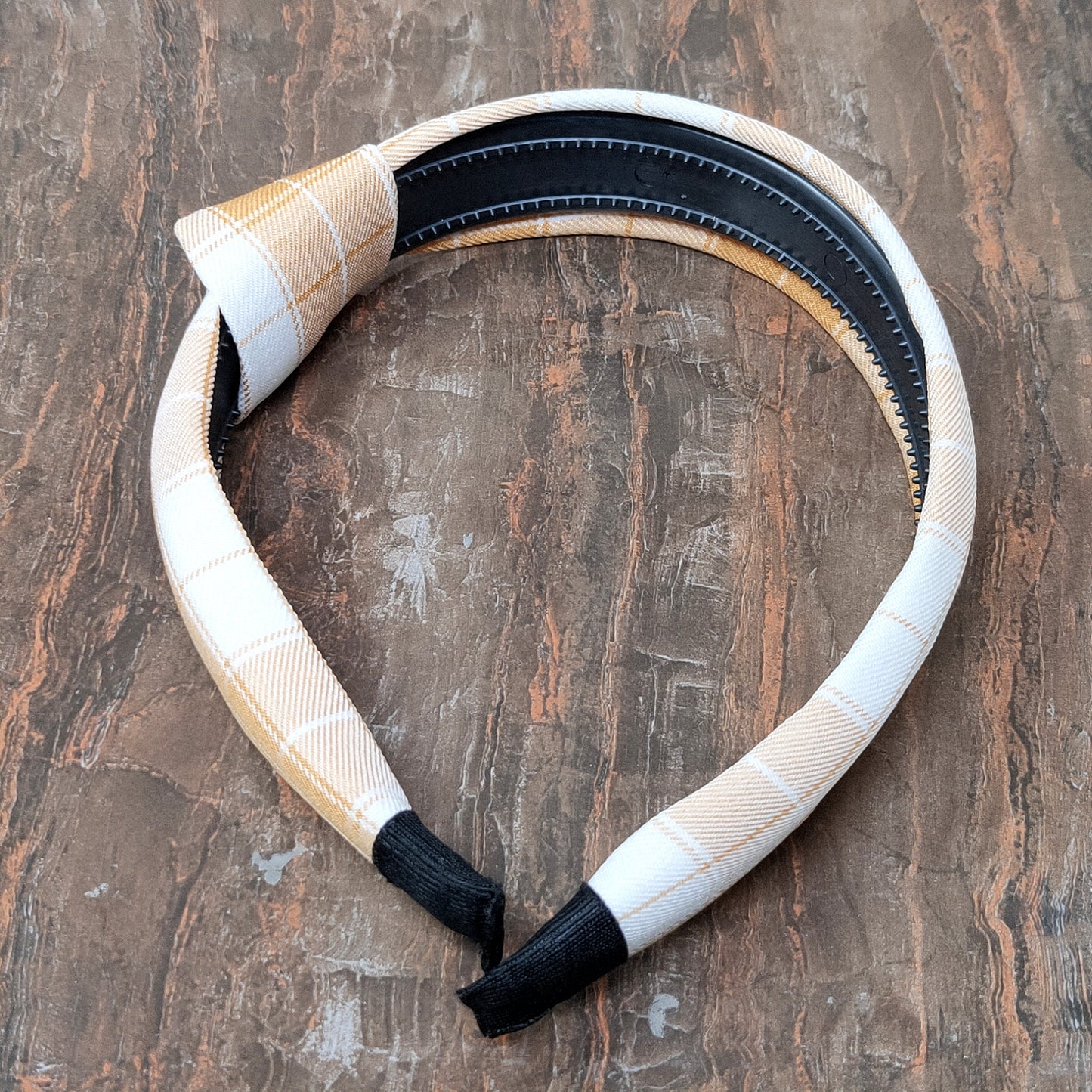 Anokhi Ada Check Design Fabric Knot Headband for Girls and Women (ZN -05)