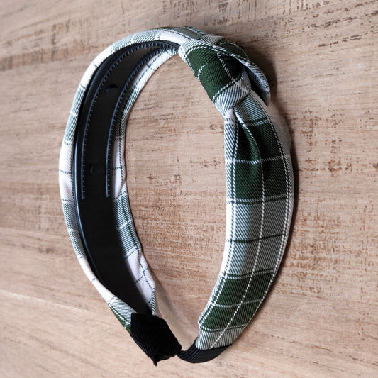 Anokhi Ada Check Design Fabric Knot Headband for Girls and Women (ZN -08)