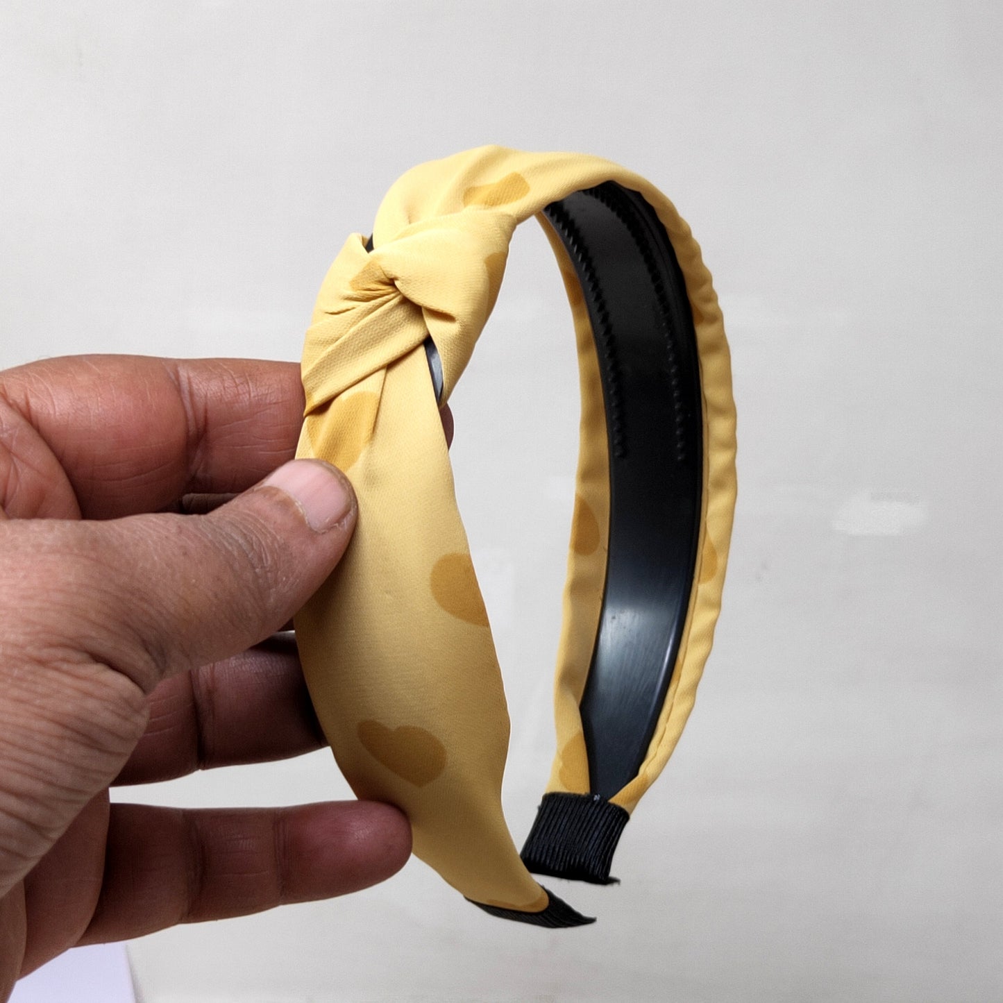 Anokhi Ada Heart Print Fabric Knot Headband for Girls and Women (ZN -15)