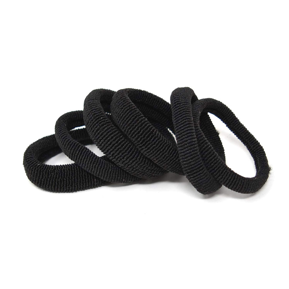 Anokhi Ada Ponytail Holder / Hairband for Girls and Women (Black; Pack of 30 Hairbands) - ZZ-01