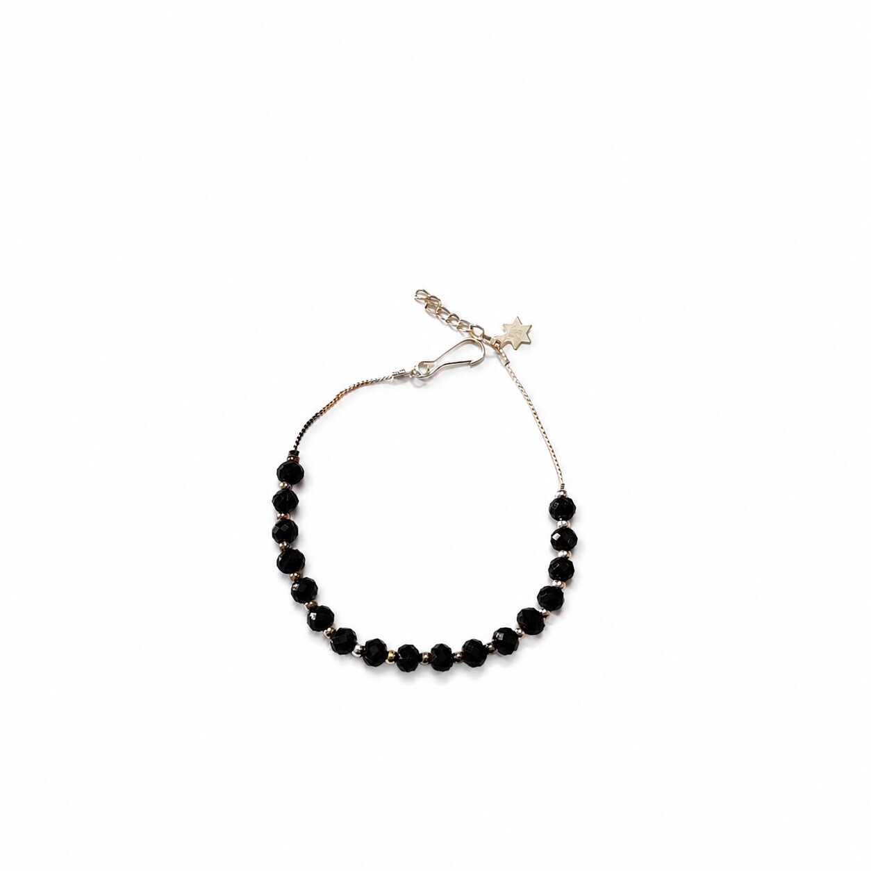 2 in 1 Adjustable Black Beaded Anklet Cum Bracelet for Girls & Women | Trendy Boho Foot & Hand Jewelry | Lightweight Daily Wear Accessory 006