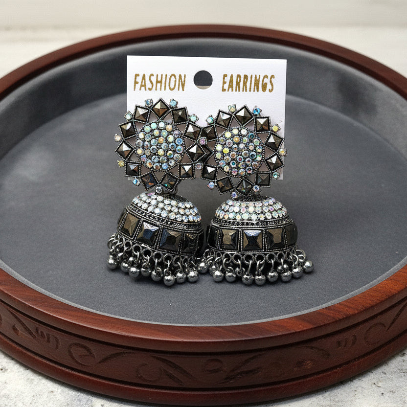 Oxidized Silver Metallic Jhumki for Girls and Women (JA-001)