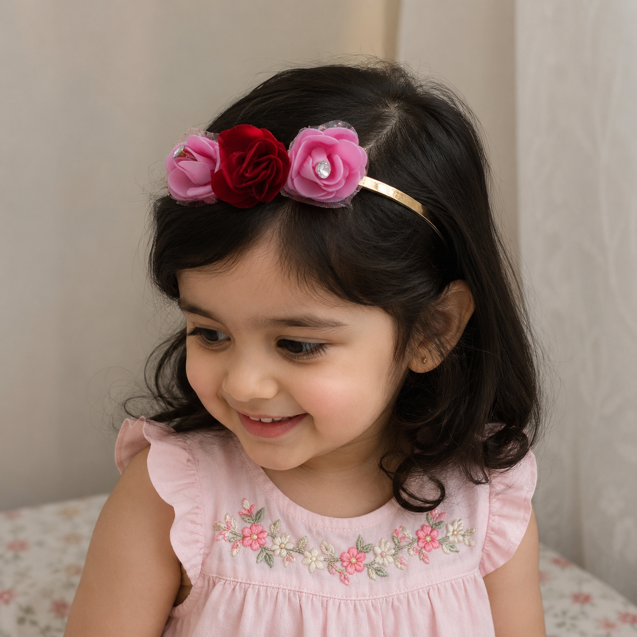 Floral Metal Hairband/Headband for Girls, and Women (Pack of 2) ZH-01 a