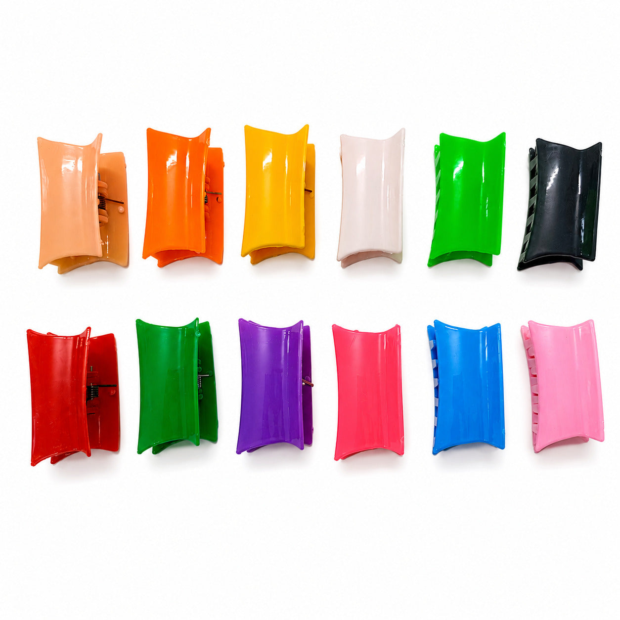 Anokhi Ada Plastic Thick Hair Clutchers/Hair Claws for Girls and Women (Multi-Color)-ZB-21