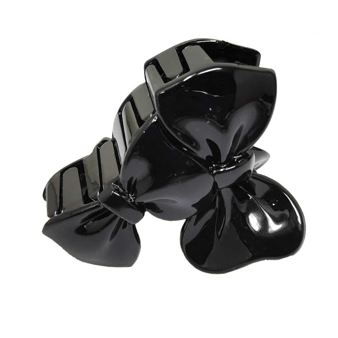Anokhi Ada Plastic Hair Clutcher/Hair Claw Clip for Girls and Women (Black, Pack of 2) - 01-01C