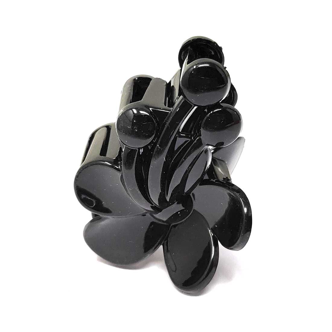 Anokhi Ada Plastic Hair Clutcher/Hair Claw Clip for Girls and Women (Black, Pack of 2) - 01-02C