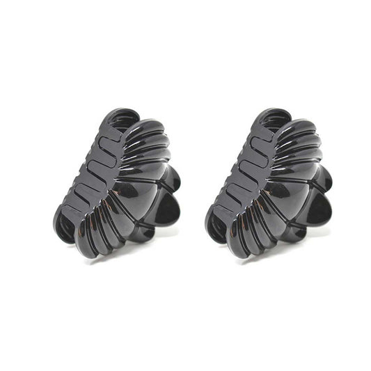 Anokhi Ada Plastic Hair Clutcher/Hair Claw Clip for Girls and Women (Black, Pack of 2) - 01-06C