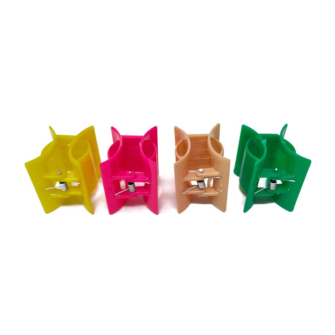 Anokhi Ada Plastic Hair Clutcher / Hair Claw for Girls and Women (Multi-Colour; Pack of 4; 02-03C)