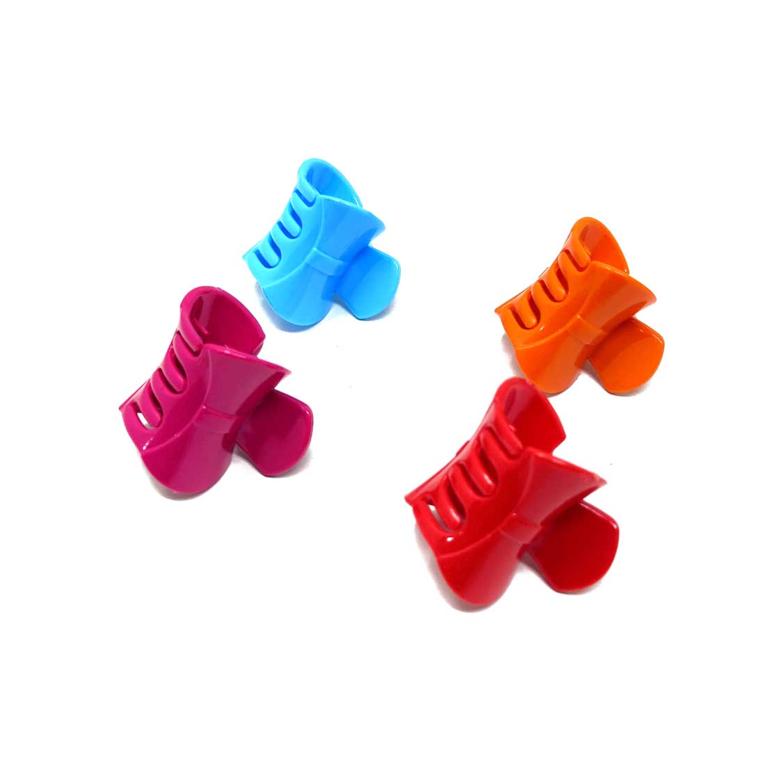 Anokhi Ada Plastic Hair Clutcher / Hair Claw for Girls and Women (Multi-Colour; Pack of 4; 02-05C)