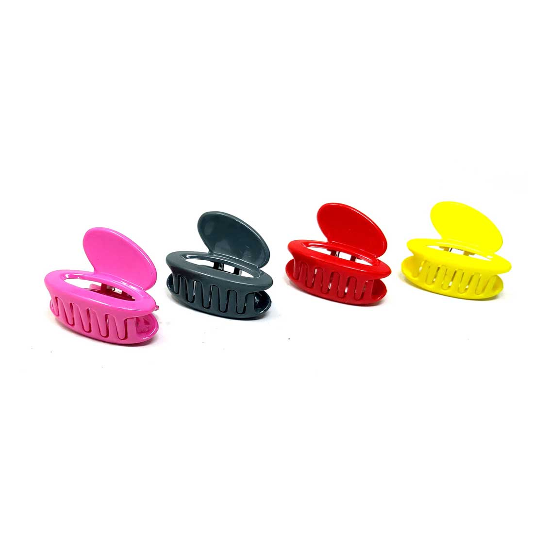 Anokhi Ada Plastic Hair Clutcher / Hair Claw for Girls and Women (Multi-Colour; Pack of 4; 02-07C)