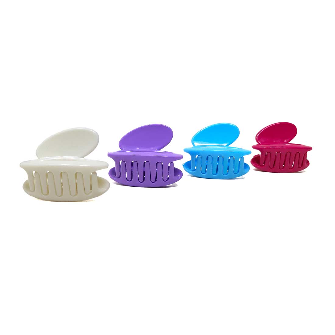 Anokhi Ada Plastic Hair Clutcher / Hair Claw for Girls and Women (Multi-Colour; Pack of 4; 02-08C)