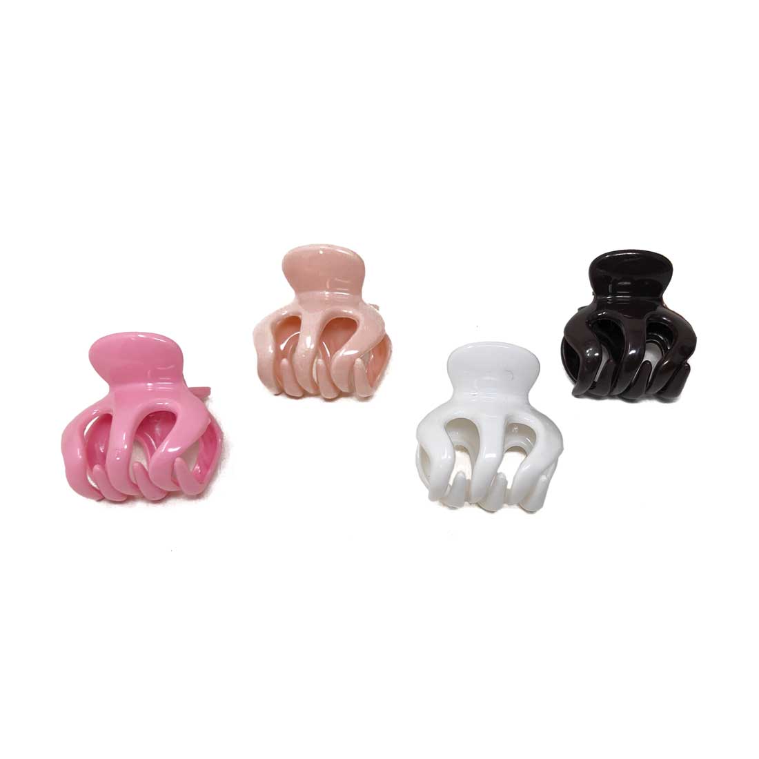 Anokhi Ada Plastic Hair Clutcher / Hair Claw for Girls and Women (Multi-Colour; Pack of 4; 02-10C)