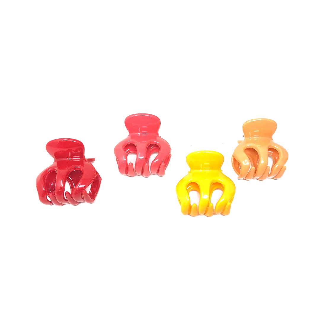 Anokhi Ada Plastic Hair Clutcher / Hair Claw for Girls and Women (Multi-Colour; Pack of 4; 02-12C)