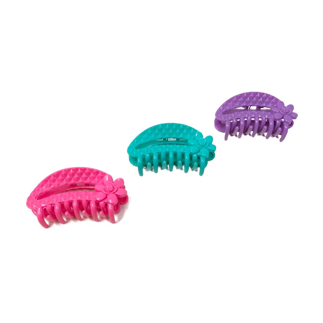 Anokhi Ada Plastic Hair Clutcher / Hair Claw for Girls and Women (Multi-Colour; Pack of 3; 02-14C)