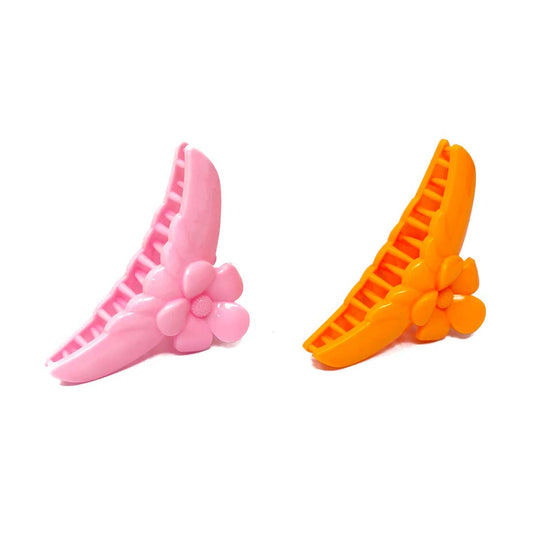 Anokhi Ada Plastic Hair Clutcher / Hair Claw for Girls and Women (Multi-Colour; Pack of 2; 02-19C)