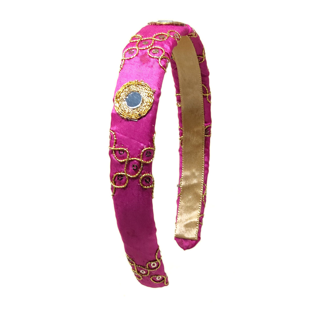 Anokhi Ada Handmade Fabric Stylish Hairband/Headband for Girls and Women (Dark Pink)-04-22H