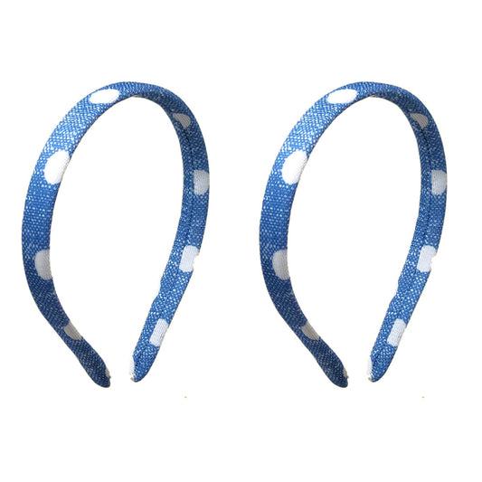 Anokhi Ada Handmade Dots Print Fabric on Plastic for Girls and Women (Blue)-05-10H