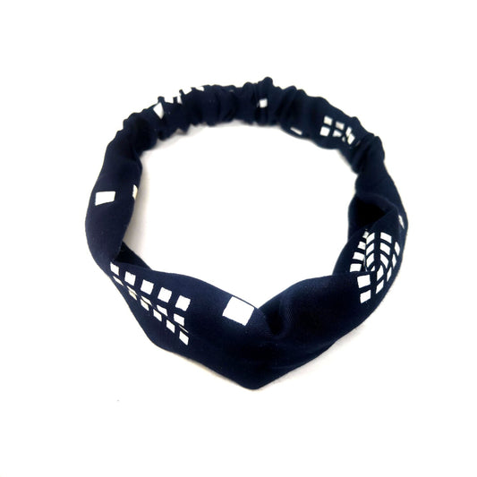 Anokhi Ada Handmade Fabric Headband for Girls and Women (Denim Blue)-05-11H