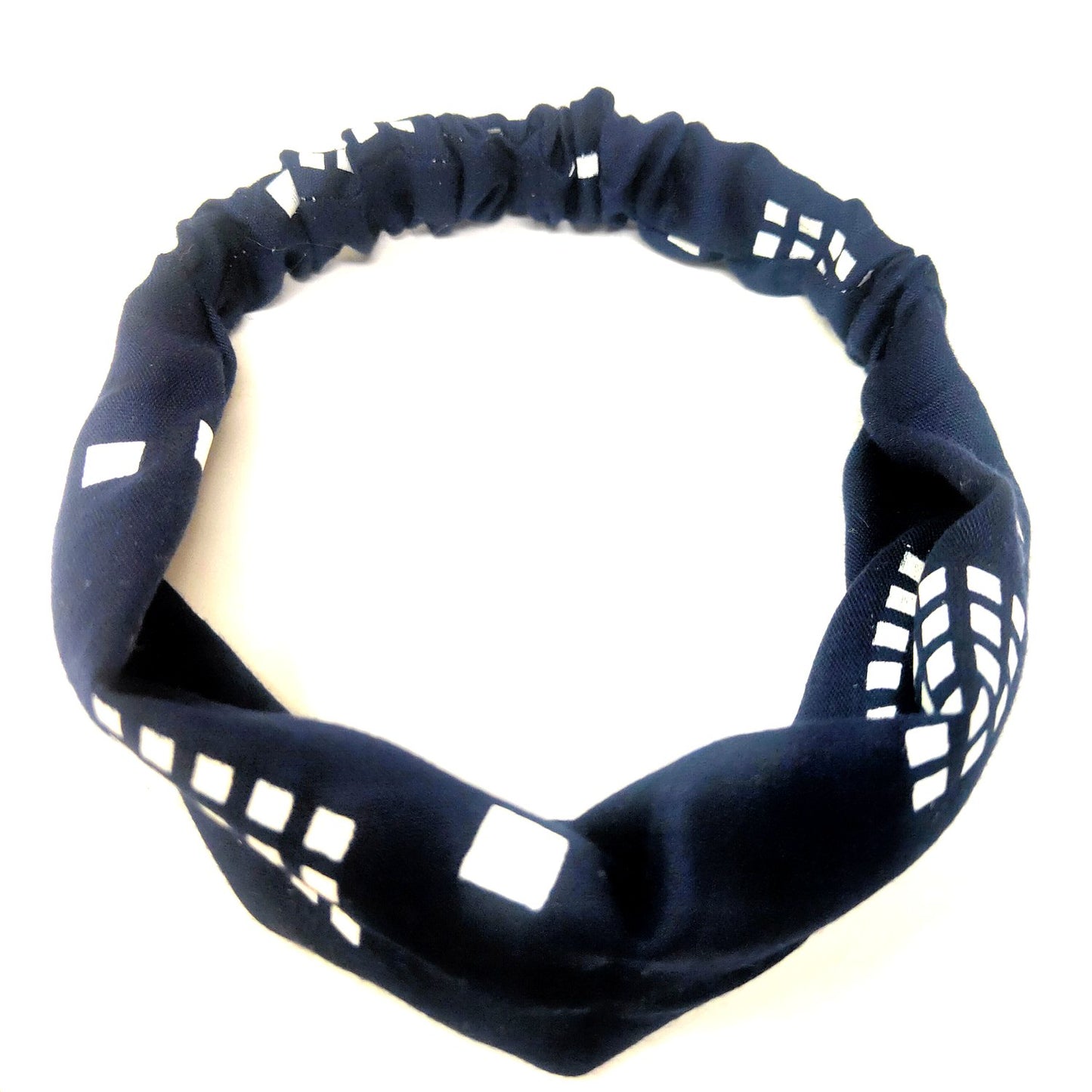 Anokhi Ada Handmade Fabric Headband for Girls and Women (Denim Blue)-05-11H