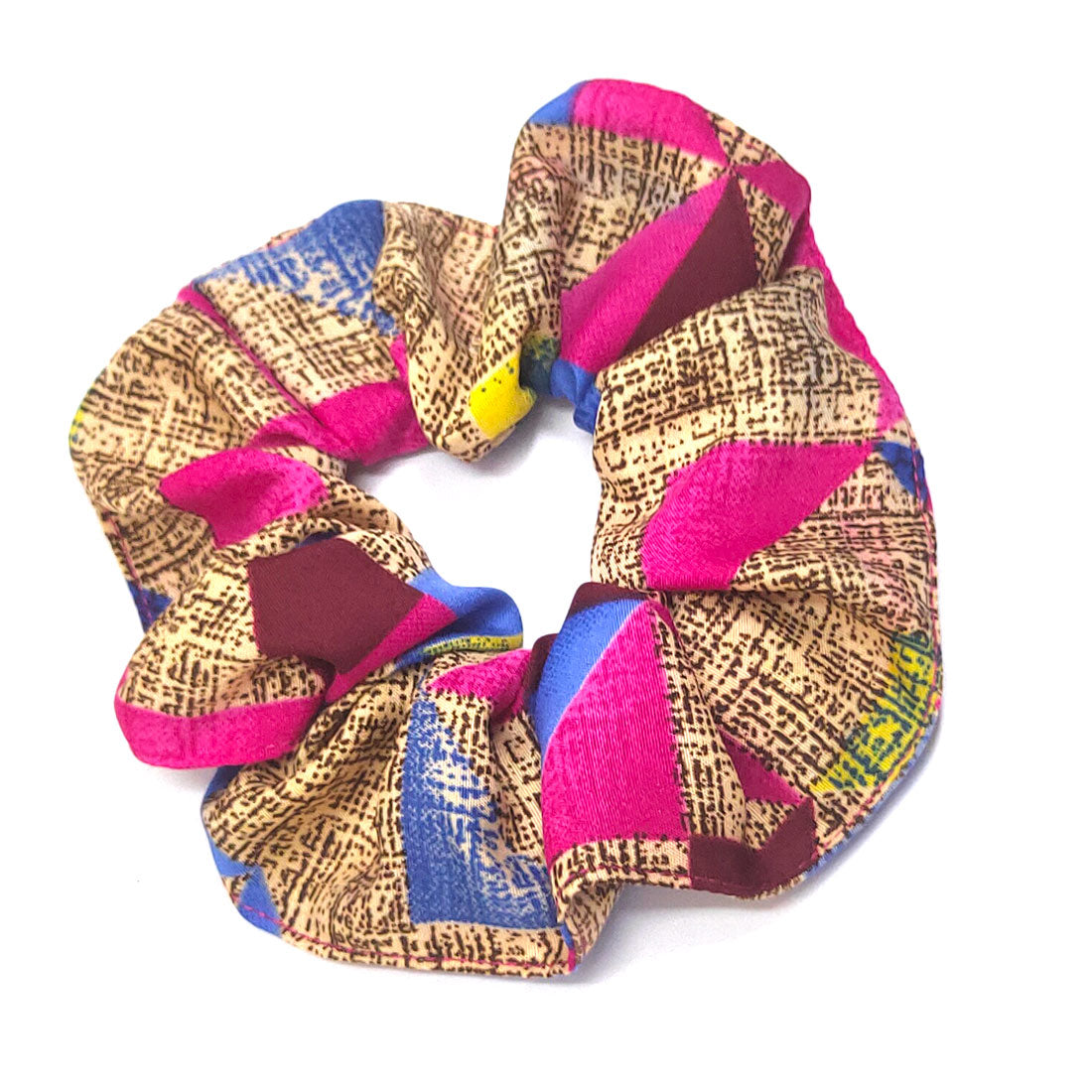 Anokhi Ada Handmade Large Printed Fabric Scrunchies/Ponytail Holders for Girls and Women (Multi-Colour)-05-14H