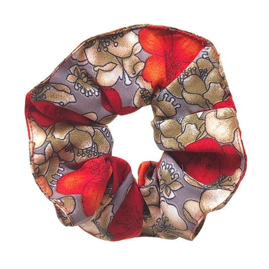 Anokhi Ada Handmade Large Printed Fabric Scrunchies/Ponytail Holders for Girls and Women (Multi-Colour)-05-15H