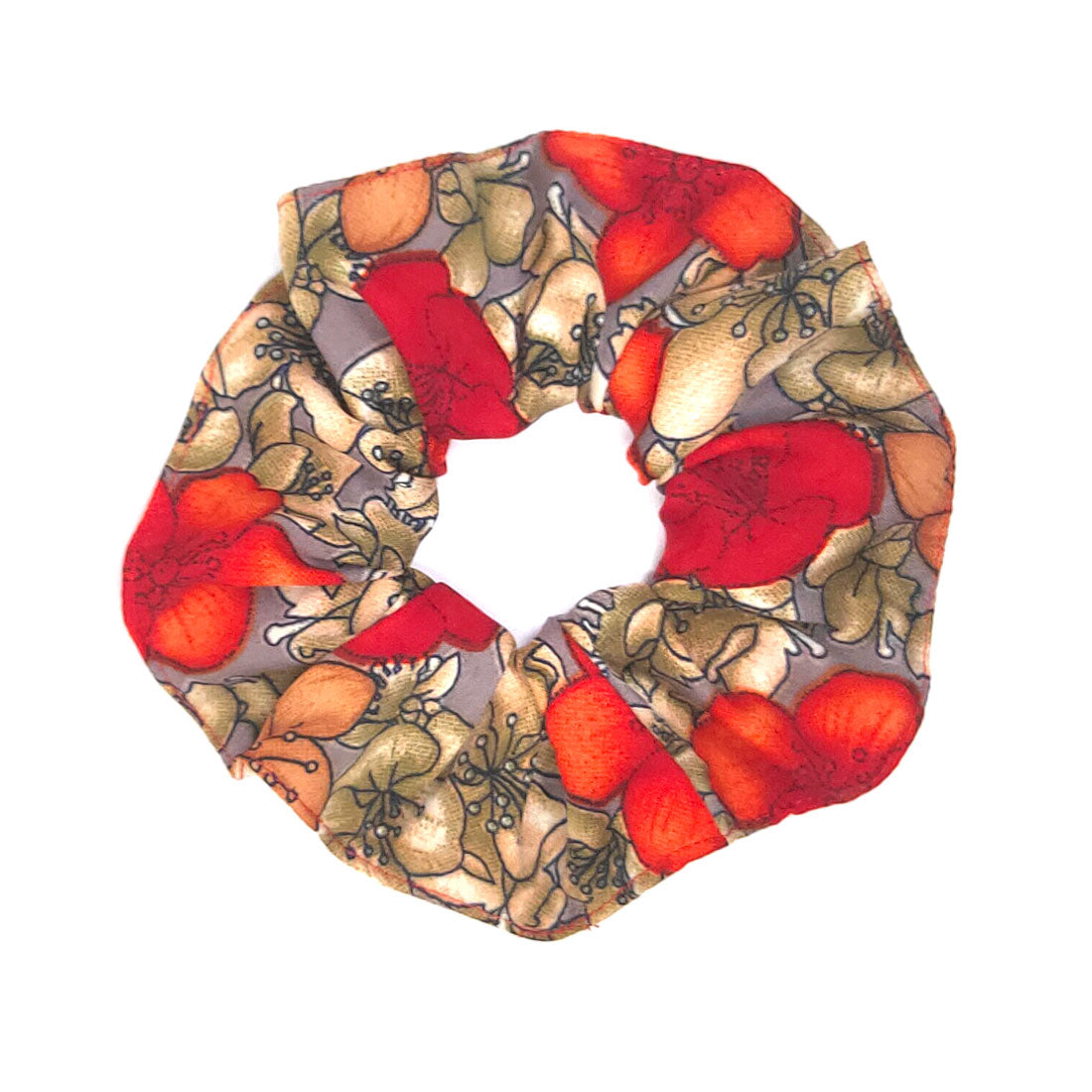 Anokhi Ada Handmade Large Printed Fabric Scrunchies/Ponytail Holders for Girls and Women (Multi-Colour)-05-15H
