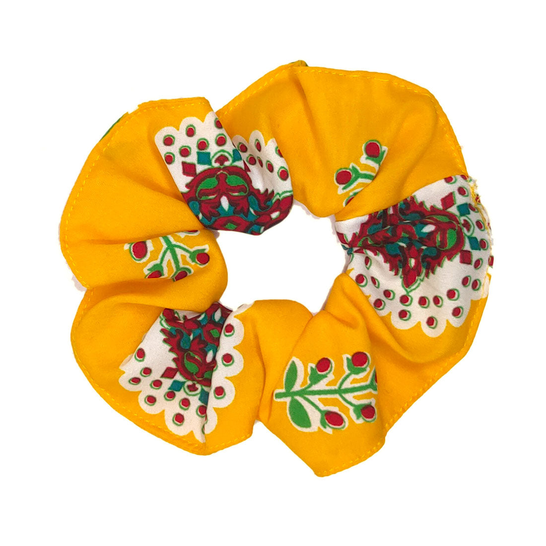 Anokhi Ada Handmade Large Scrunchies/Ponytail Holders for Girls and Women (Set of 4 Scrunchies, Multi-Colour)-05-17H