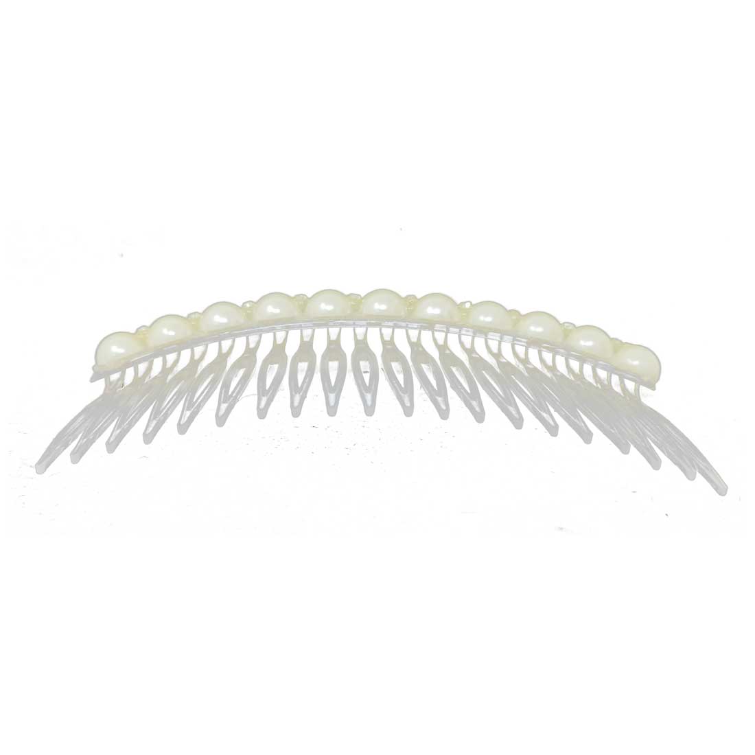 Anokhi Ada Hair Comb Clip for Women and Girls, White (07-05)