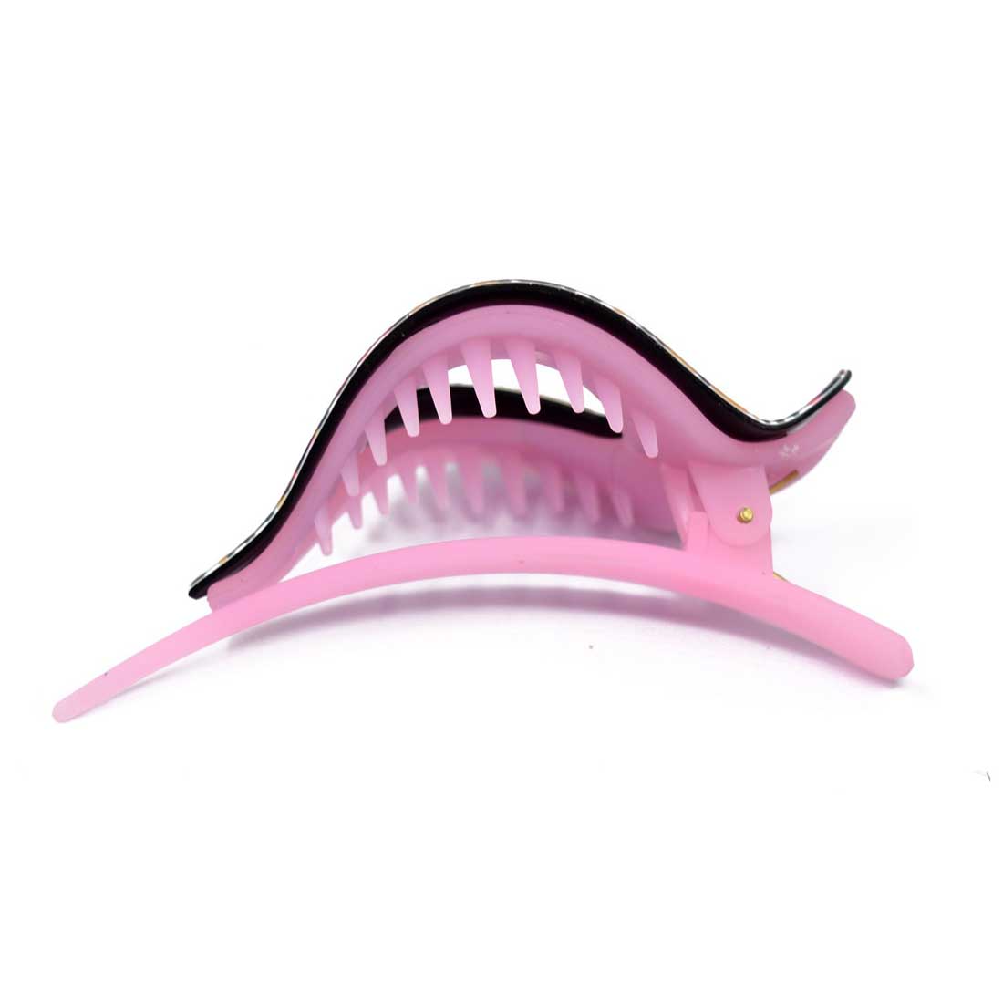 Large Pointed Pink Fancy Plastic Hair Claw for Girls and Women - 07-11