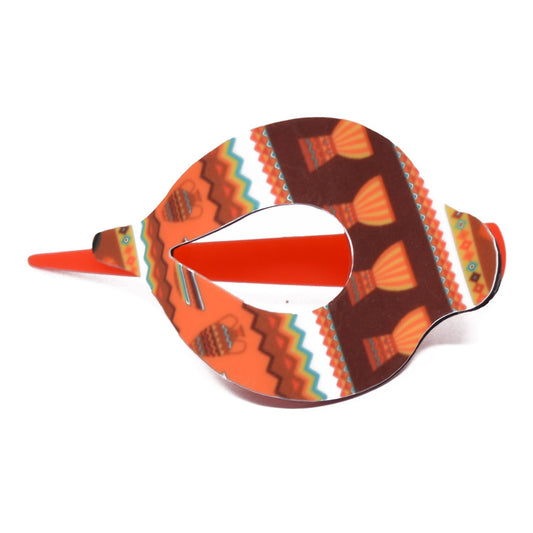 Large Pointed Red Fancy Plastic Hair Claw for Girls and Women - 07-13