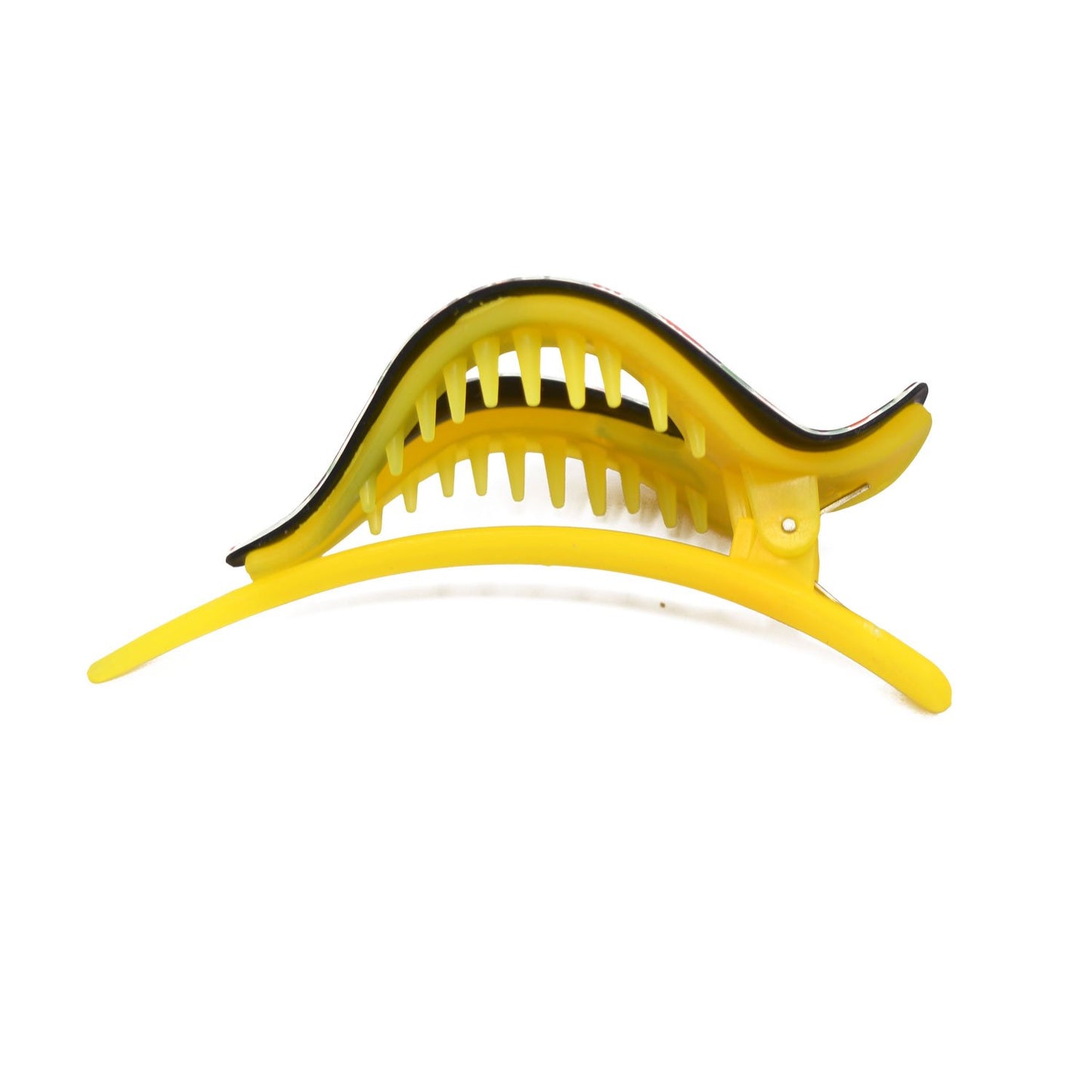 Large Pointed Yellow Fancy Plastic Hair Claw for Girls and Women - 07-14
