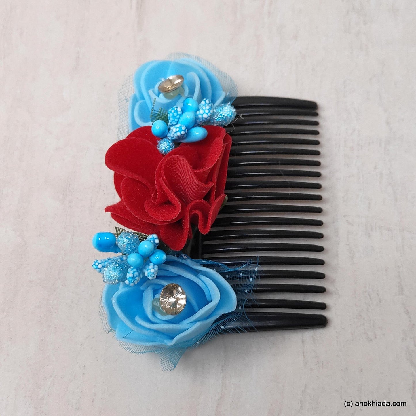 Anokhi Ada Floral Hair Comb Clip for Women and Girls, Multi-Colour (07-19)