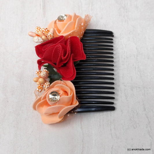 Anokhi Ada Floral Hair Comb Clip for Women and Girls, Multi-Colour (07-21)
