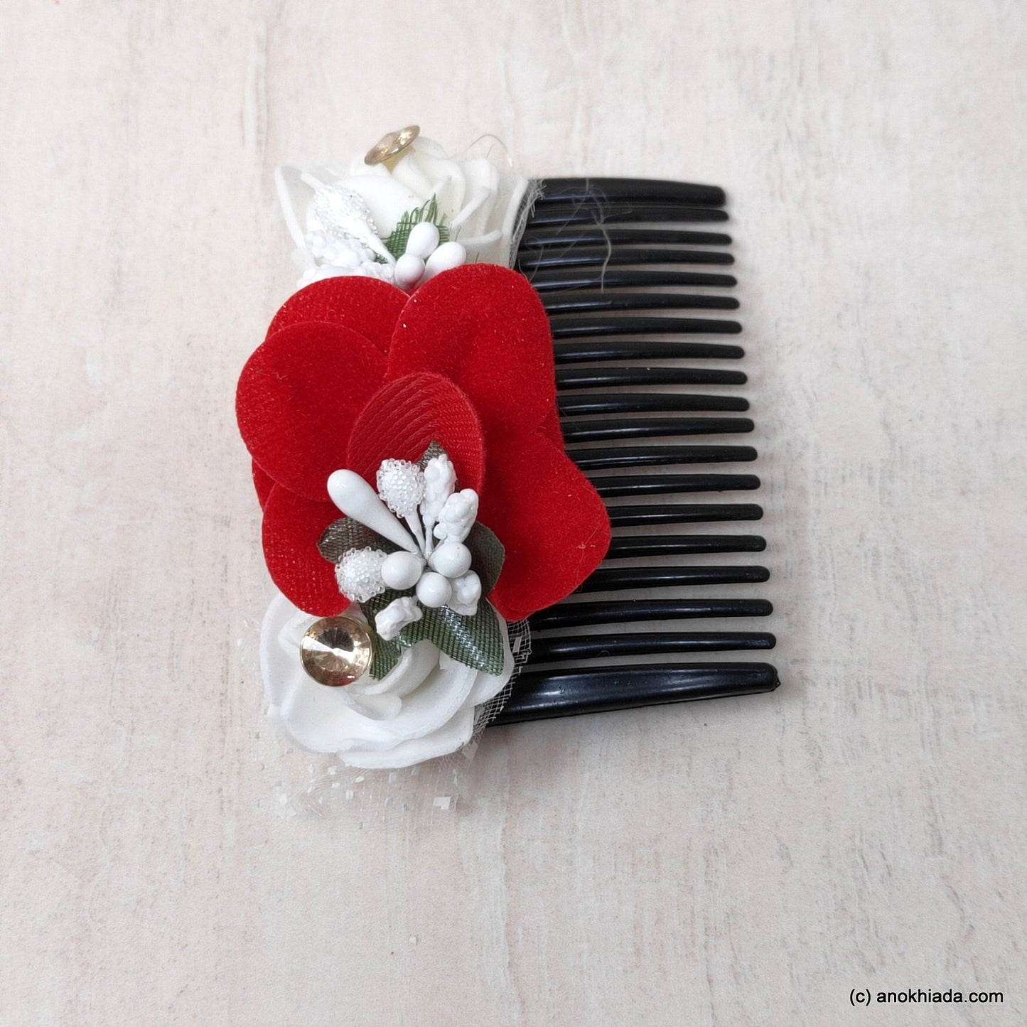 Anokhi Ada Floral Hair Comb Clip for Women and Girls, Multi-Colour (07-22)
