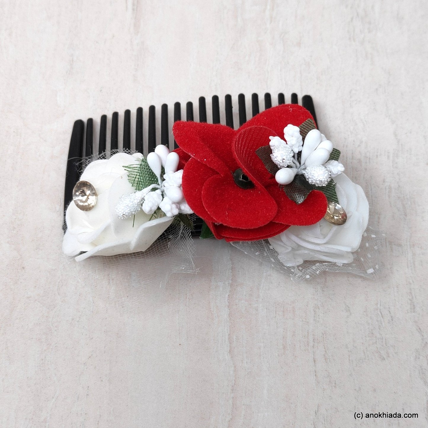 Anokhi Ada Floral Hair Comb Clip for Women and Girls, Multi-Colour (07-22)