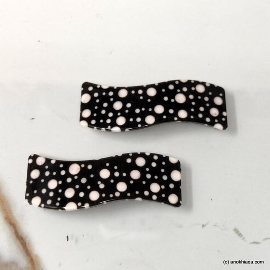Anokhi Ada Fancy Large Tic Tac Hair Clips (Pack of 2) 10-47