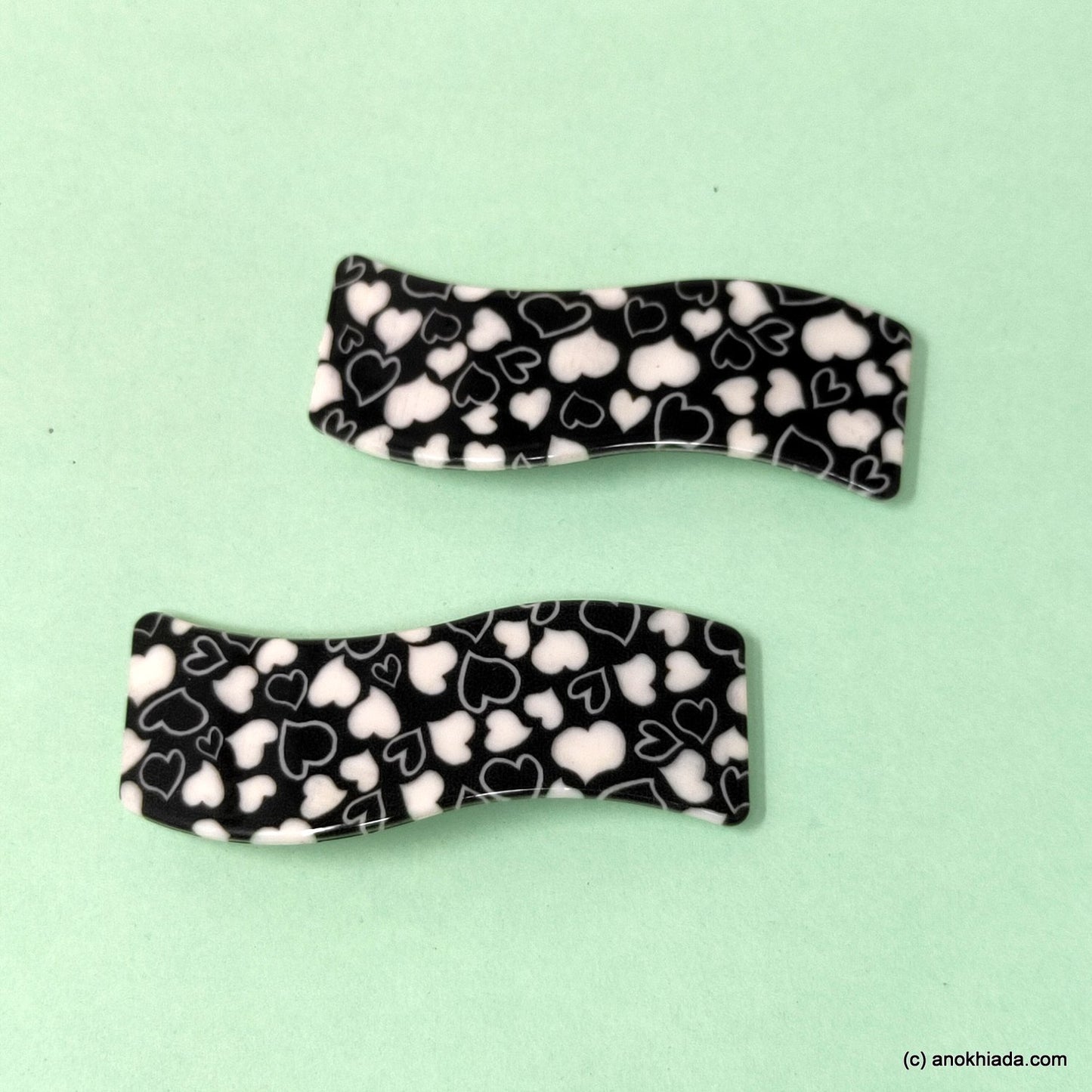 Anokhi Ada Fancy Large Tic Tac Hair Clips (Pack of 2) 10-49