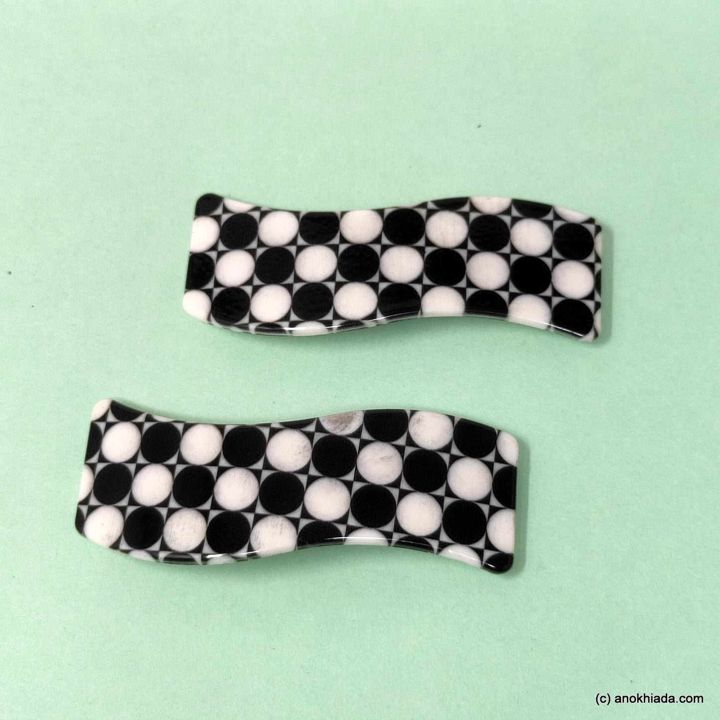 Anokhi Ada Fancy Large Tic Tac Hair Clips (Pack of 2) 10-51
