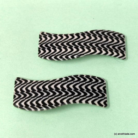 Anokhi Ada Fancy Large Tic Tac Hair Clips (Pack of 2) 10-53