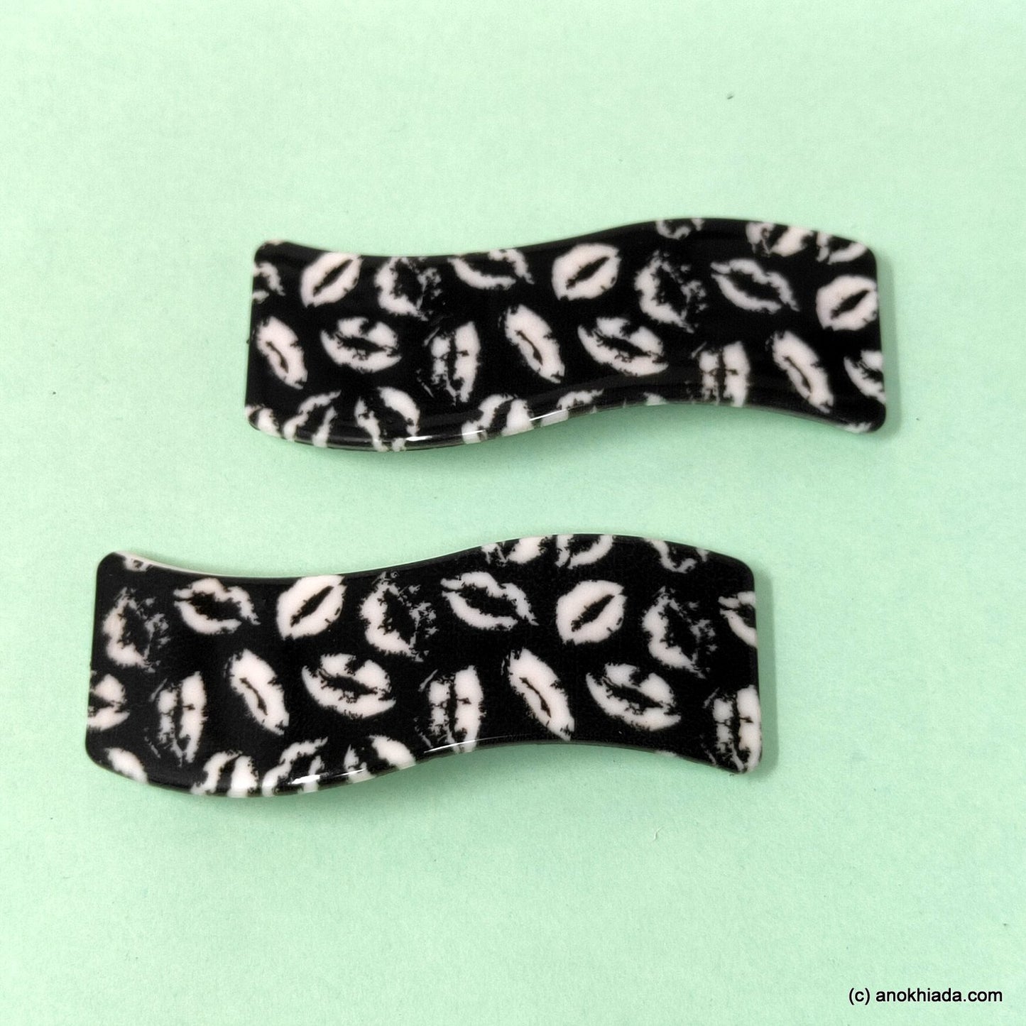 Anokhi Ada Fancy Large Tic Tac Hair Clips (Pack of 2) 10-54