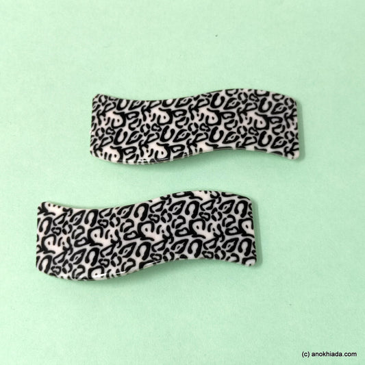 Anokhi Ada Fancy Large Tic Tac Hair Clips (Pack of 2) 10-55