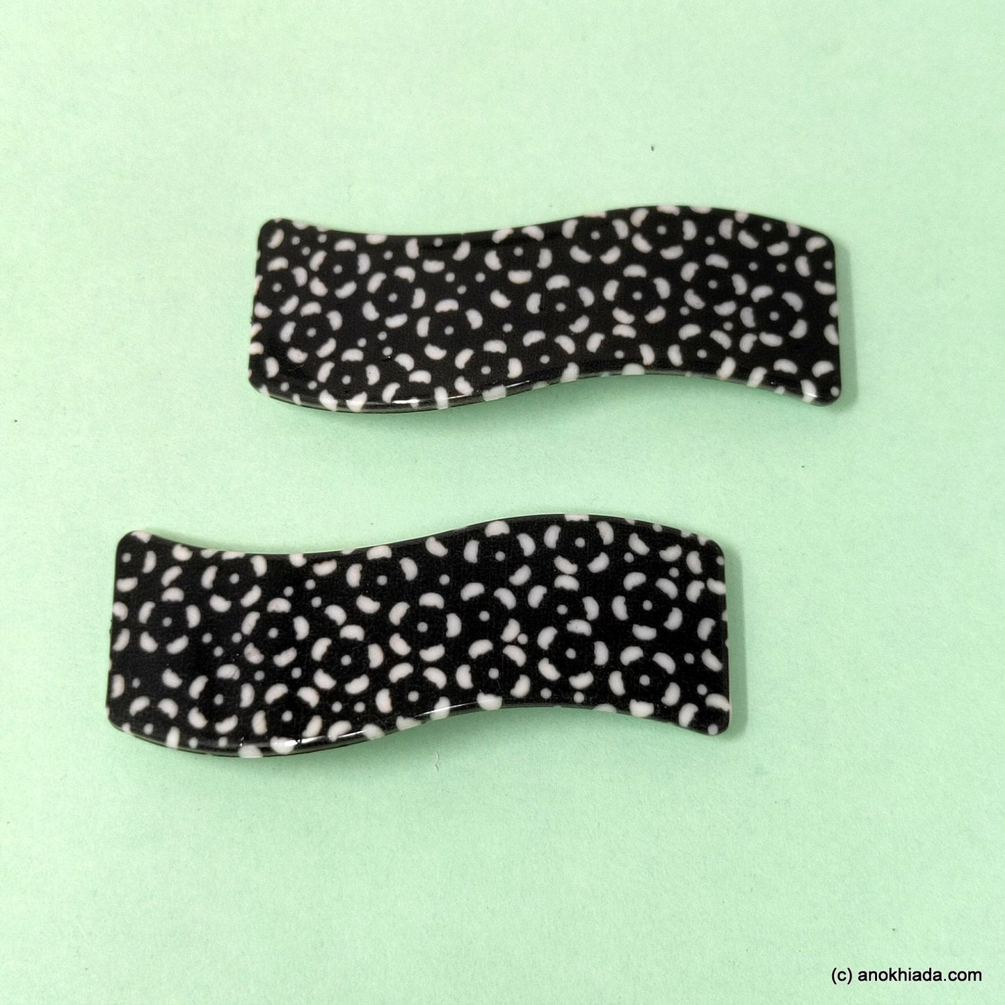 Anokhi Ada Fancy Large Tic Tac Hair Clips (Pack of 2) 10-56