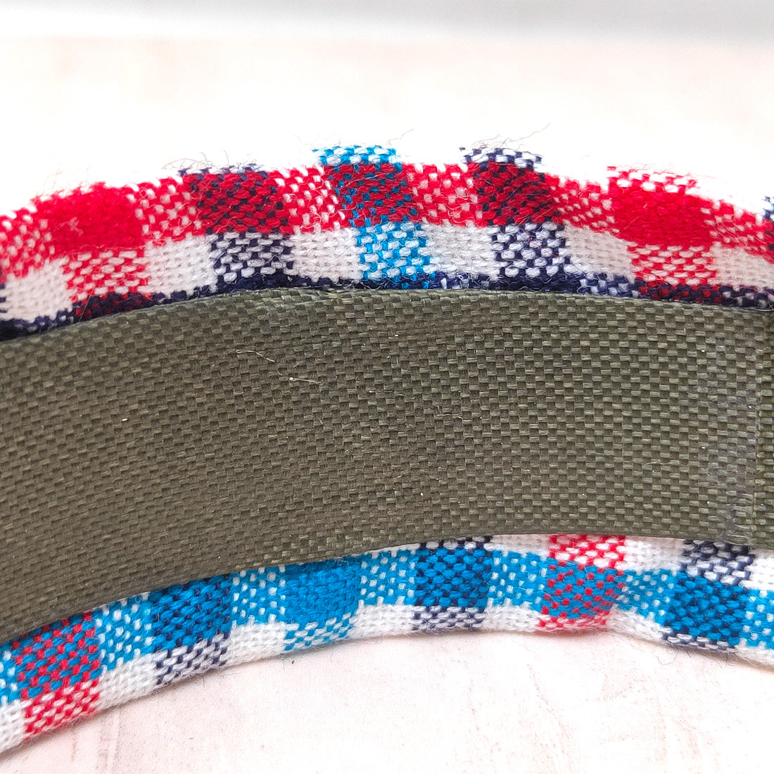 Anokhi Ada Handmade Multi-colour Check Design Fabric Knot Hairband/Headband for Girls and Women -14-14H