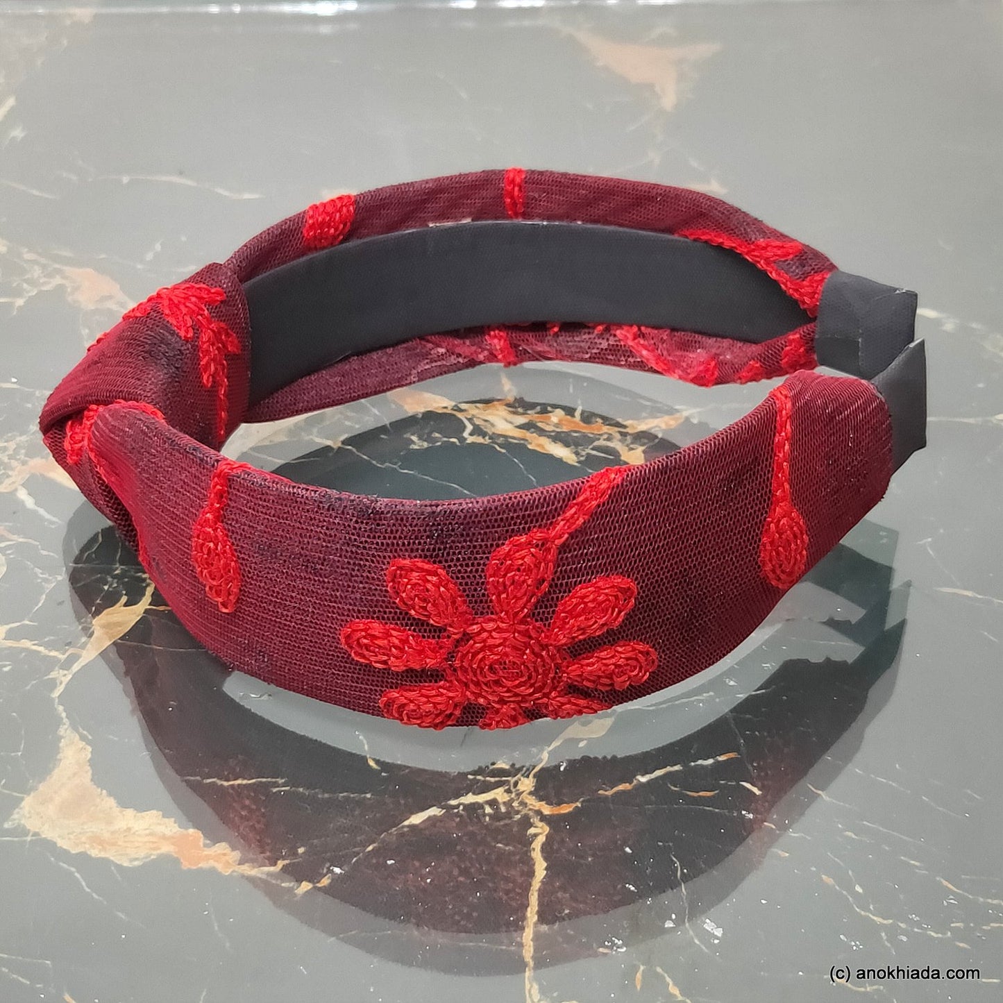 Anokhi Ada Handmade Velvet Knot Hairband/Headband for Girls and Women -14-25H