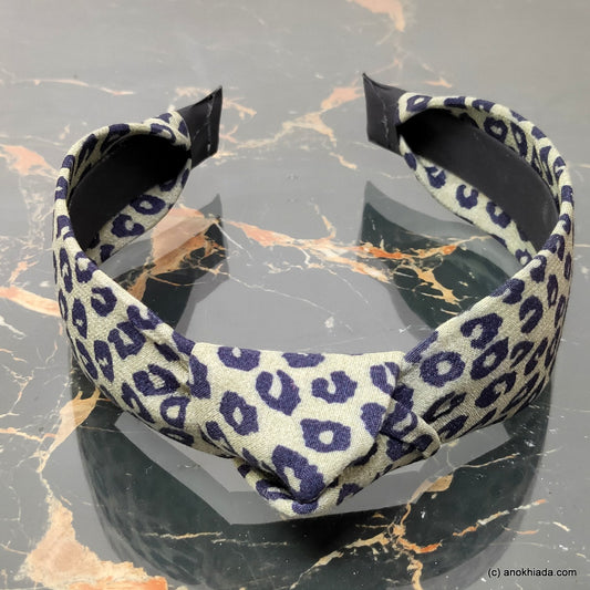 Anokhi Ada Handmade Multi-Colour Tiger Print Fabric Knot Hairband/Headband for Girls and Women -14-36H