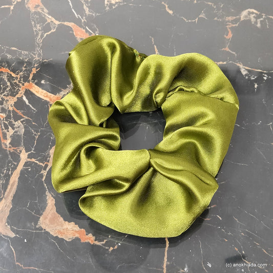 Moss Satin Scrunchie (23-14a Scrunchie)